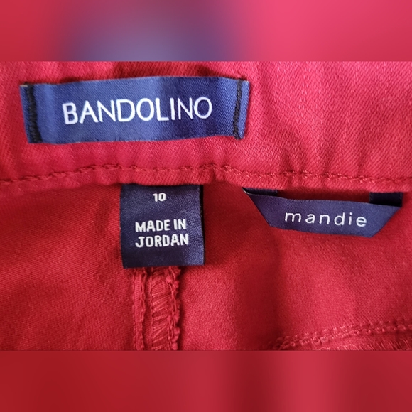 Bandolino mandie red jeans size 10 - Picture 4 of 4